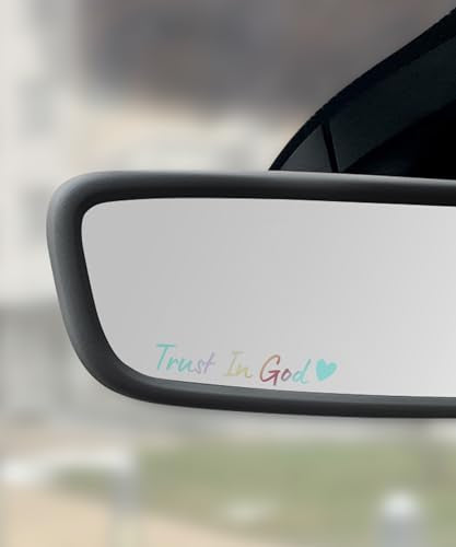 4PCS Car Stickers,Cars Decals,Car Accessories Trust in God Rearview Mirror Sticker,Auto Stickers and Decals,Auto Decals for Women,Trust in God Mirror Decoration,Fits Most Vehicles (Black)
